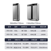 喜莱盛 高温臭氧紫外线 消毒柜 不锈钢色