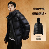 移动端：网易严选 焱系列 男女款长款羽绒服 4125210 朱墨 S