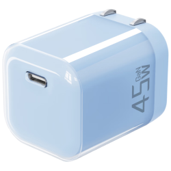 京东京造 45W氮化镓快充 iPhone17充电器  单Type-C口 单头 蓝 45W