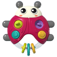 谷雨（GOODWAY）小瓢虫6个月婴幼儿玩具手摇铃0-1岁宝宝早教益智儿童按按乐男女孩