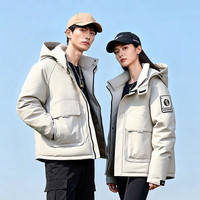 阿仕顿 男女工装防风保暖连帽羽绒服