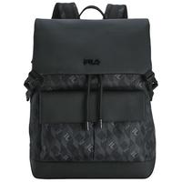 FILA 斐乐 男士背包2024夏时尚休闲双肩包书包大容量电脑 正黑色-BK XS