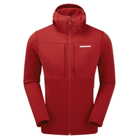 MONTANE盟泰恩FURY XT HOODIE户外连帽抓绒衣男 防风软壳 软壳抓绒外套 ACER RED 桃心红 M