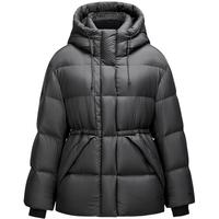 太平鸟女装收腰短款连帽羽绒服2024冬新款15D柔软泡芙面包服外套