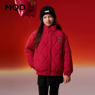 马骑顿【新年系列】MQD童装女童棉衣棉服25冬季新款儿童红色外套拜年服 中国红 1