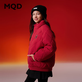 马骑顿【新年系列】MQD童装女童棉衣棉服25冬季新款儿童红色外套拜年服 中国红 1