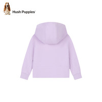 暇步士（Hush Puppies）童装儿童女大童2025春季宽松运动风开叉个性女童卫衣 冰兰紫 1