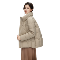 雪中飞 SNOWFLYING 短款立领小个子显瘦羽绒服