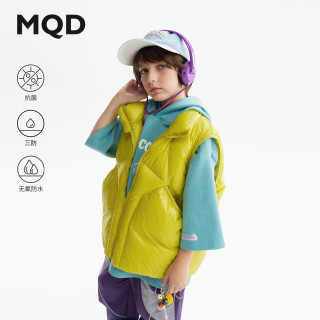 马骑顿 儿童羽绒马甲2025冬季男女轻柔面包背心外套 苔藓绿 140