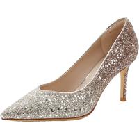 百丽吉娜明星同款高跟鞋女24春季新商场款单鞋婚鞋BDAK3AQ4 金色-宽版 40