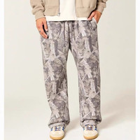 HOLLISTER 25秋冬baggy风保暖抓绒迷彩印花卫裤男装334-5085