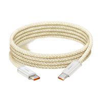 倍思双头Type-c数据线 PD100W快充线c to c充电线5A适用苹果15/iPad Pro/MacBook华为笔记本手机 2米黄