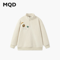 马骑顿【加绒】MQD男童25冬新款街潮学院风立领护颈保暖女童卫衣