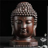 豪金聚雕像摆件沉香木 雕摆件人物实木工艺品 木质雕刻实木雕刻人偶 佛头小摆件约5厘米左右