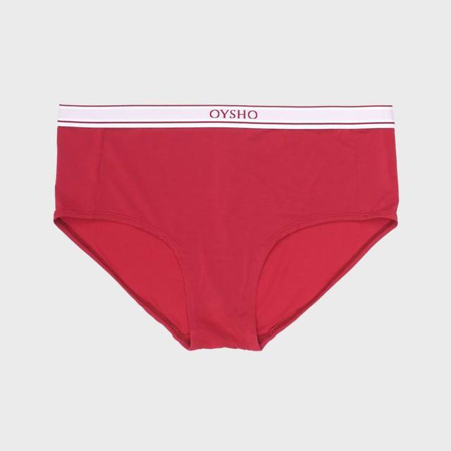OYSHO 女式丝滑透气简约撞色logo皮筋三角内裤