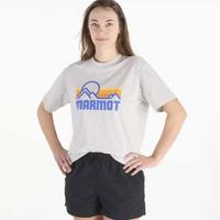 Marmot 尺码偏大 土拨鼠 女士  经典潮流短袖LOGO款运动T恤