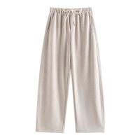 茵曼 加厚保暖雪尼尔裤女2025秋冬款休闲百搭显瘦阔腿香蕉裤子