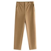 茵曼 法式通勤萝卜裤女冬季高腰加厚保暖磨毛休闲烟管裤