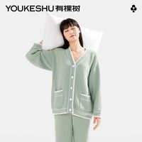 【清仓】有棵树 YOUKESHU半边绒睡衣秋冬可外穿加厚长袖家居服套装