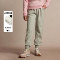 E-LAND KIDS 衣恋儿童裤子冬款学院风男女童束脚休闲裤束脚长裤加绒卫裤