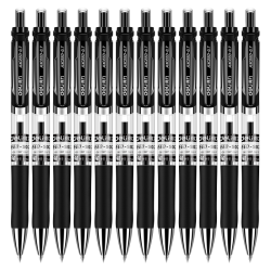 得力 33388 按动中性笔 0.5mm 子弹头 6黑3蓝3红