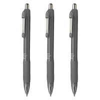 斑马牌（ZEBRA）中性笔 0.5mm子弹头按制啫喱笔 真好系列 考试笔 C-JJ3 灰杆黒芯 3支装