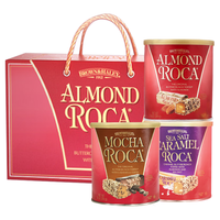 乐家（AlmondRoca）美国进口扁桃仁巧克力糖果零食年货生日礼物量贩装66粒822g 精选多口味礼盒装284g*3罐