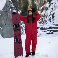 DOOK SNOW冬季户外纯色男女款滑雪套装 572+663 黑色 S