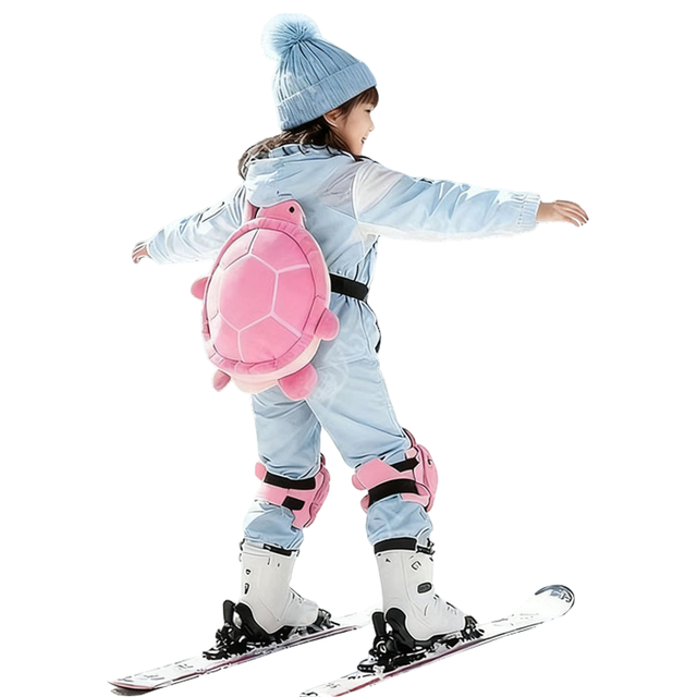 曼风 滑雪护具小乌龟护臀屁股垫三件套装儿童绿乌龟防摔护膝成人装备