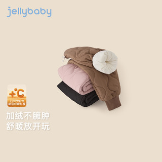 女童黑色裤子宝宝秋冬加绒夹棉裤小童长裤儿童休闲裤