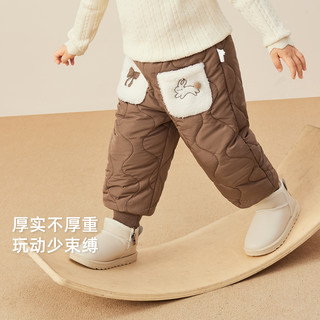 女童黑色裤子宝宝秋冬加绒夹棉裤小童长裤儿童休闲裤