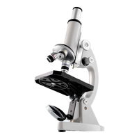 得力儿童显微镜入门高清中小物课实验显微镜科教光学高倍高清实验室初小学 双速焦轮科物显微镜