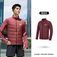 金标P棉|乔丹跑步保暖棉服男士2025冬季防泼水透气外套风衣 栗壳红