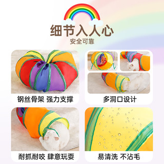 GPN I型可折叠彩虹猫隧道50cm 带玩具球 猫玩具