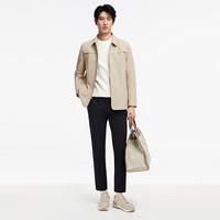 九牧王【 】白鹅绒羽绒服男士冬季保暖防泼水衬衫外套上衣 JW5CX57017+卡其+修身版 L 175/96A 充绒量23g JW5C57017+卡其+修身版 175/96A 充绒量:23g