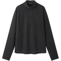 gxg.jeans男装 黑色胸前绣花简约立领半开襟长袖T恤男 25年春 黑色 M