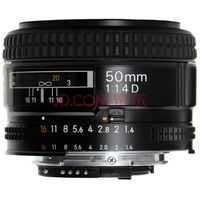 尼康（Nikon） 尼康镜头尼康单反镜头适用于尼康D6D850D780D7500D750等单反相机镜头 AF 50mmf/1.4D定焦镜头