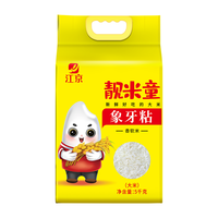 江京靓米童象牙粘香软米5KG 南方籼米 长粒米 象牙粘米 油粘米 靓米童象牙粘米5KG