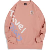 特步（XTEP）卫衣女冬季运动卫衣女士活力系列宽松休闲上衣服 樱藤粉 L