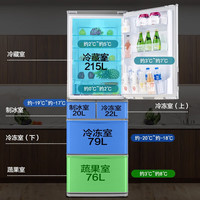 SHARP 412升多门冰箱 左右任意门 PCI净离子净味自动制冰家用无霜冰箱