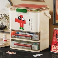 纳份爱 医药箱家庭装多层抽屉式 1层-15cm-1高盒/ 无抽（个人急救）