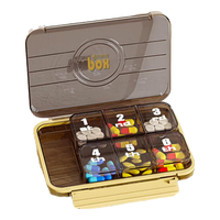 百草园药盒药物药品分装盒子便携吃药提醒器七天一周每日早中晚随身分药 【7格透明咖】食品级材质