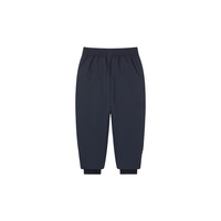 暇步士(Hush Puppies)童装儿童长裤男童2025冬季新款舒适百搭双层保暖羽绒长裤 藏蓝