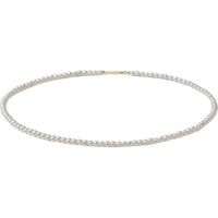 珍珠皇后18K金短款3-4mm时尚名媛珍珠锁骨链项链女圣诞节