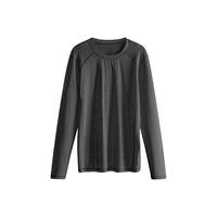 Lee Cooper秋冬保暖套圆领内衣男女秋衣秋裤无痕打底套装防寒单秋衣秋裤 静奢深麻灰 男士保暖上衣 M