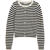 HM女装毛针织衫2024秋季慵懒风圆领长袖打底衫短款外套0579541