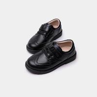 Bata 【经典布洛克鞋】男女童黑皮鞋英伦风校园时装鞋儿童演出鞋