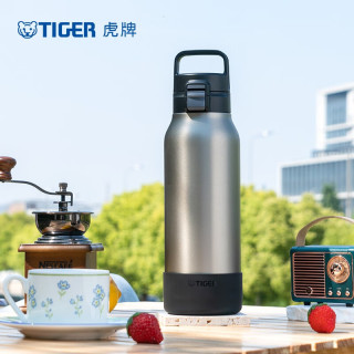 TIGER 虎牌 不锈钢真空保温保冷杯大容量户外运动水杯 MTA-B120 1.2L 不锈钢色 1200ml