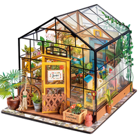 若来diy小屋凯西花房防尘罩套装积木玩具儿童