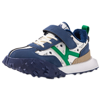 Kappa Kids卡帕童鞋儿童运动鞋舒适透气板鞋秋季跑步缓震轻便老爹鞋 藏青蓝（加绒）偏小一码，内长准 35 35码 内长22.1cm